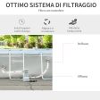 Easycomfort Piscina Fuori Terra da Giardino Rettangolare con Pompa di Filtraggio, 340x215x80cm, Grigia Cheap