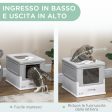 Easycomfort Lettiera per Gatti Chiusa in PP a 2 Porte con Paletta e Vassoio Estraibile, 47.5x35.5x36.7 cm on Sale