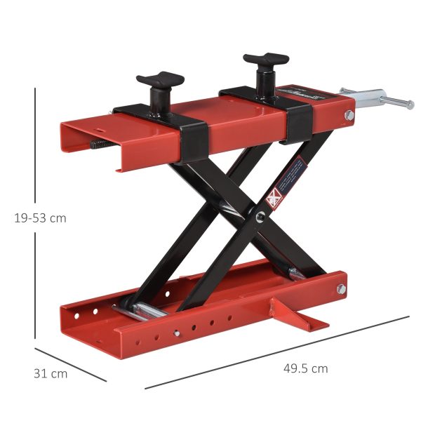 Easycomfort DURHAND Cavalletto Alzamoto a Forbice, Sollevatore Moto, Cavalletto Moto Centrale Regolabile Fino 500kg in Metallo Rosso on Sale