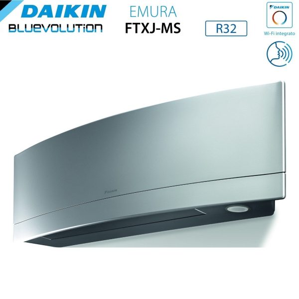 Climatizzatore Condizionatore Daikin Bluevolution Trial Split Inverter serie EMURA SILVER 9+9+9 con 3MXM52N R-32 Wi-Fi Integrato 9000+9000+9000 colore Argento - Garanzia Italiana For Cheap