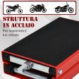 Easycomfort DURHAND Cavalletto Alzamoto, Sollevatore per Moto in Acciaio Rosso e Nero, Pieghevole e Antiscivolo 41.5 x 23.5 x 10-37cm Online Sale