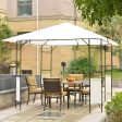 Easycomfort Gazebo 3x3 m con Tettuccio Rinforzato e 4 Viti, in Acciaio Verniciato a Polvere, Nero e Crema For Discount