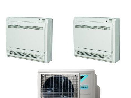 Climatizzatore Condizionatore Daikin Bluevolution a Pavimento Dual Split Inverter serie FVXM-F 9+18 con 2MXM50A R-32 Wi-Fi Optional Con Telecomando ad Infrarossi Incluso 9000+18000 Garanzia Italiana Hot on Sale