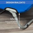 Easycomfort Brandina per Cani Cuccia Lettino Rialzata Pieghevole per Esterno Interno 71x58x20cm, Blu Fashion