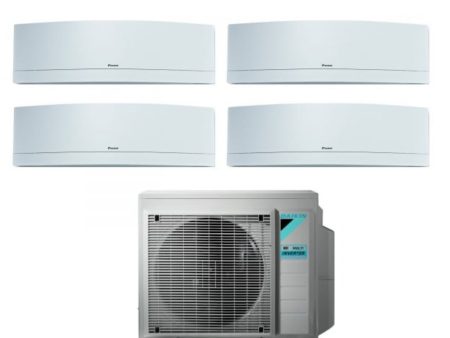 Climatizzatore Condizionatore Daikin Bluevolution Quadri Split Inverter serie EMURA WHITE 9+9+9+18 con 4MXM80N R-32 Wi-Fi Integrato 9000+9000+9000+18000 colore Bianco - Garanzia Italiana Sale