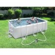 Piscina Bestway Fuori Terra Da Giardino con Pompa + Scala 412x201x122H Power Steel Frame 56456 Online Hot Sale