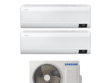 Climatizzatore Condizionatore Samsung Dual Split Inverter serie WINDFREE AVANT 9+12 con AJ050TXJ2KG R-32 Wi-Fi Integrato 9000+12000 For Cheap