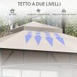 Easycomfort Gazebo da Giardino 3x3 m con Tenda Parasole Laterale, Altezza 288 cm, Cachi on Sale