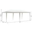 EASYCOMFORT Gazebo da Esterno Impermeabile  in Acciaio e PE con Pannelli Rimovibili, Bianco, 3x6m For Discount