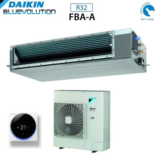 Climatizzatore Condizionatore Daikin Bluevolution Canalizzato Media Prevalenza 36000 Btu FBA100A + AZAS100MY1 Trifase R-32 Wi-Fi Optional Sale