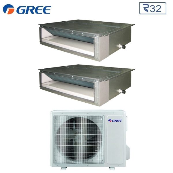 Climatizzatore Condizionatore Gree Canalizzato Dual Split Inverter 9+12 con GWHD(24)NK6OO R-32 9000+12000 Sale