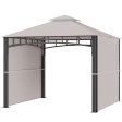 Easycomfort Gazebo da Giardino 3x3 m con Tenda Parasole Laterale, Altezza 288 cm, Cachi on Sale