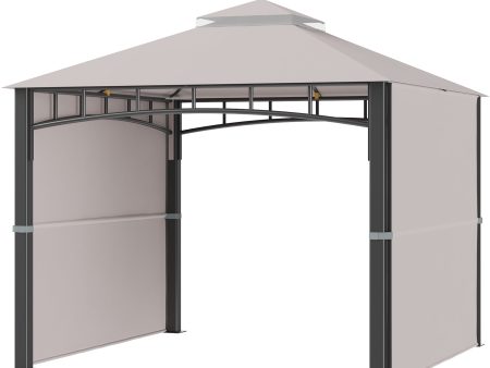 Easycomfort Gazebo da Giardino 3x3 m con Tenda Parasole Laterale, Altezza 288 cm, Cachi on Sale