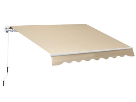 EASYCOMFORT Tenda da Sole Avvolgibile Parasole a Parete Manuale Impermeabile, Beige, 2.5x2m Sale