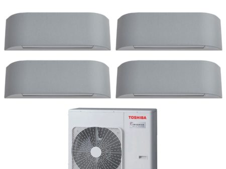 Climatizzatore Condizionatore Toshiba Quadri Split Inverter serie HAORI 10+10+10+10 (9+9+9+9) RAS-4M27U2AVG-E R-32 Wi-Fi Integrato 10000+10000+10000+10000 (9000+9000+9000+9000) Grigio Chiaro on Sale