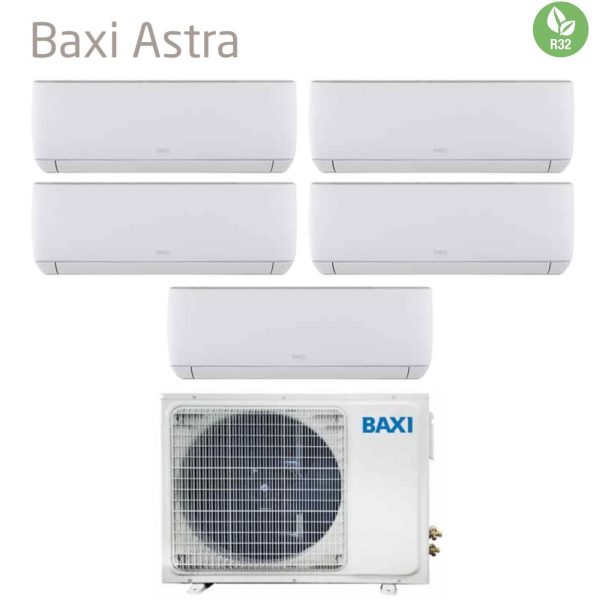 Climatizzatore Condizionatore Baxi Penta Split Inverter Serie Astra 7+7+7+7+9 con LSGT125-5M R-32 Wi-Fi Optional 7000+7000+7000+7000+9000 - Novità Online now