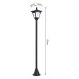 Easycomfort Lampada da Giardino Lampada da Terra LED da Esterno a Energia Solare Impermeabile IP44, 15x15x120 cm, Nero For Discount