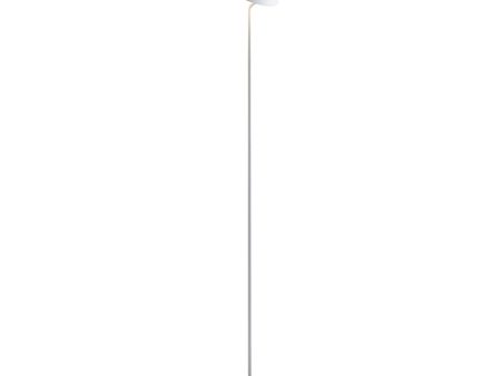 Royyo Matte White with Oiled Walnut Contemporary LED Floor Lamp with USB Port For Cheap