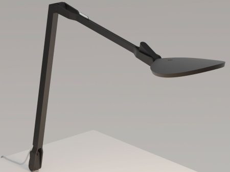 Splitty Reach Matte Black Contemporary LED Desk Lamp with Through-Table Mount and USB Port For Cheap