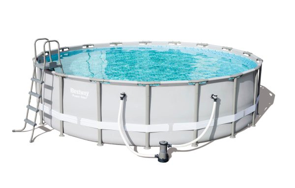 Piscina Bestway Fuori Terra Power Steel Rotonda con Telaio 549X132H cod. 56427 For Cheap