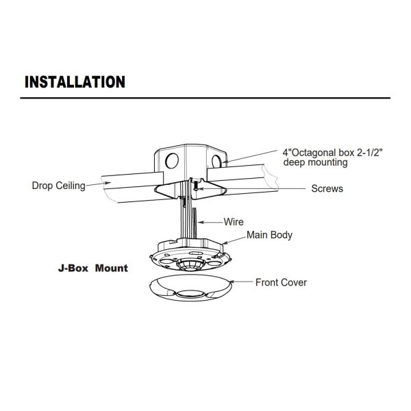 PIR 360° Occupancy Ceiling Sensor with 0-10V Dimming, 800W, 120-277V, White Online now