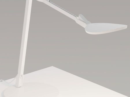 Splitty Reach Matte White Contemporary LED Desk Lamp with Table Base and USB Port on Sale