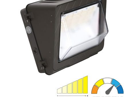 LED Wall Pack, 6000Lm, 20 30 40W, 30K 40K 50K, On Off Photocell, 120-347V, Battery Backup Supply