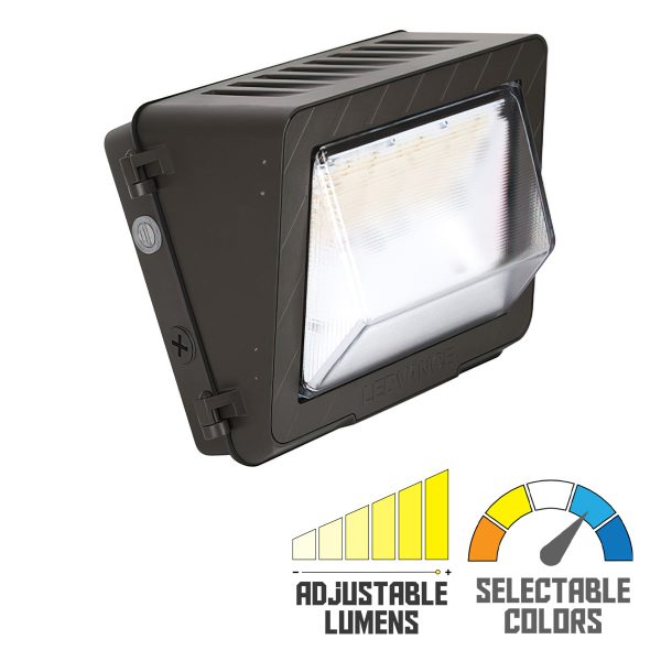 LED Wall Pack, 6000Lm, 20 30 40W, 30K 40K 50K, On Off Photocell, 120-347V, Battery Backup Supply