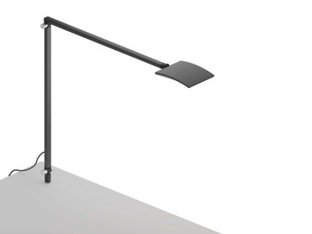 Mosso Pro Metallic Black Contemporary LED Desk Lamp with Through-Table Mount For Cheap