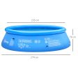 Easycomfort Piscina Gonfiabile per 3-4 Persone in PVC con Pompa Manuale, ?274x76cm, Blu Sale