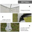 EASYCOMFORT Gazebo  in Tessuto PE con Zanzariera Bianco, 4x3m For Cheap