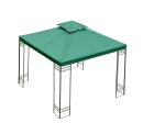 EasyComfort Copertura Telo per Gazebo da Giardino 3x3 m, Tetto Anti-UV Impermeabile in Poliestere Verde Scuro For Sale