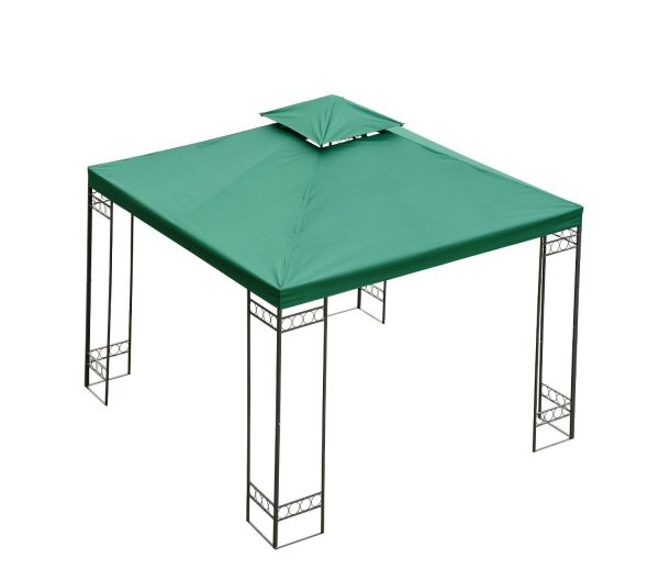 EasyComfort Copertura Telo per Gazebo da Giardino 3x3 m, Tetto Anti-UV Impermeabile in Poliestere Verde Scuro For Sale