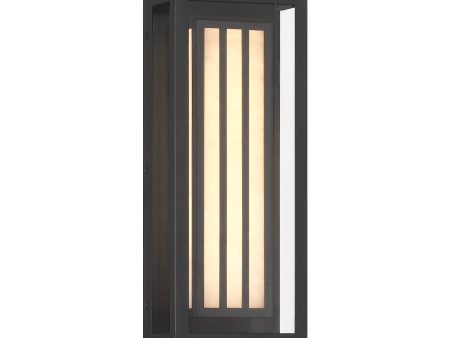 Eastly 16  1 Light LED Outdoor Wall Sconce Black Finish on Sale