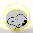 Peanuts Gravy 5 in. LED Warm White Wall Light Yellow Plug-in Snoopy Gravy Hot on Sale