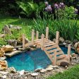 EasyComfort Ponticello da Giardino in Legno per Laghetto con Passerella ad Arco, Impermeabile 100x32x48cm For Sale