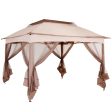 Easycomfort Gazebo da Giardino 3.3x3.3 m in Acciaio e Poliestere con Zanzariera Impermeabile Richiudibile Online Hot Sale