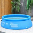 Easycomfort Piscina Gonfiabile per 3-4 Persone in PVC con Pompa Manuale, ?274x76cm, Blu Sale