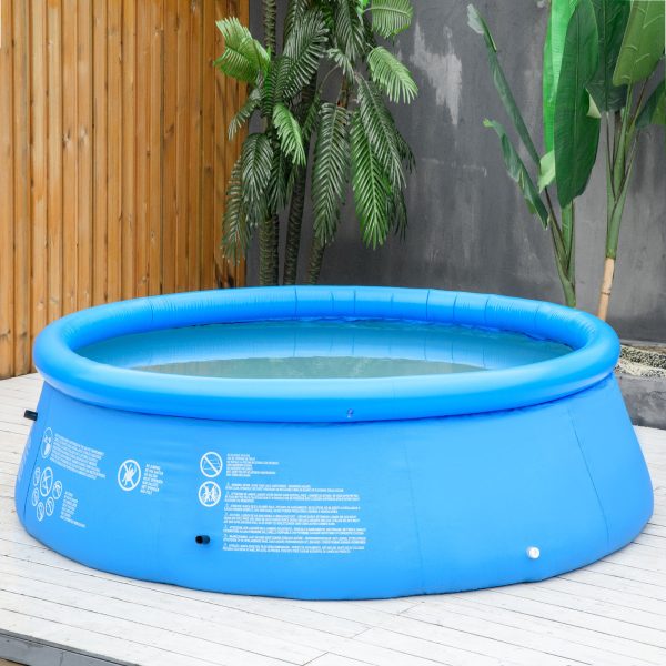 Easycomfort Piscina Gonfiabile per 3-4 Persone in PVC con Pompa Manuale, ?274x76cm, Blu Sale