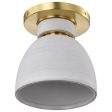 Collins 8  Flush Mount Light, Brushed Brass Finish Supply