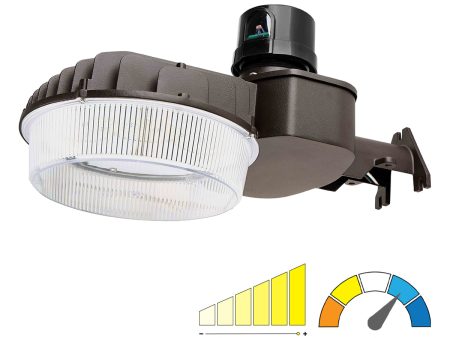 LED Street Light With Photocell, 32-80W, 12000Lm, 30K 40K 50K, Pole Mount, 120-277V, Bronze Discount