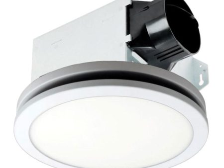 Delta BreezIntegrity 100 CFM Bathroom Exhaust Fan With LED Edge-Lit Flat Round Panel Supply