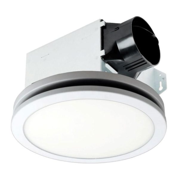 Delta BreezIntegrity 100 CFM Bathroom Exhaust Fan With LED Edge-Lit Flat Round Panel Supply