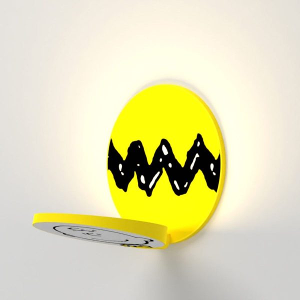 Peanuts Gravy 5 in. LED Warm White Wall Light Yellow Plug-in Charlie Brown Gravy For Cheap