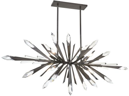 Elsa 58  8 Lights Chandlier Gray Finish Hot on Sale