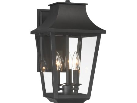 Altimeter 18  3 Lights Outdoor Wall Sconce Black Finish For Cheap