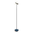 Royyo Matte Black with Azure Felt Contemporary LED Floor Lamp with USB Port Hot on Sale