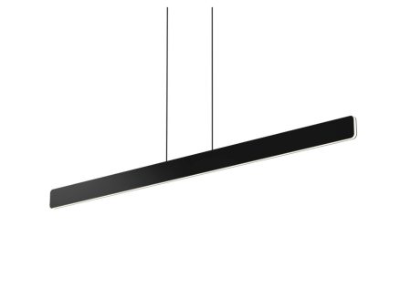 Sub 48 in. LED Pendant Light Single Black Finish Online Hot Sale