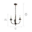 Kennewick 16  3-Light Chandelier, Olde Bronze Finish Hot on Sale