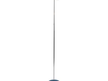 Royyo Chrome with Azure Felt Contemporary LED Floor Lamp with USB Port Sale